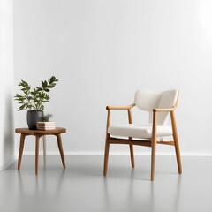 living room interior, modern living room, white wall backgroung