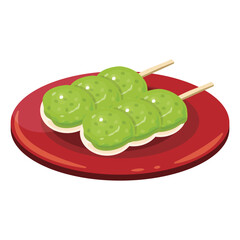 皿に盛られたずんだあん団子