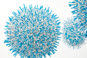 Abstract blue and white sphere