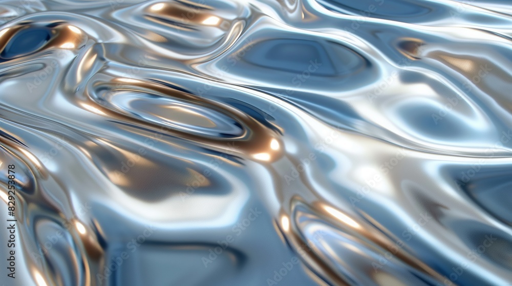 Poster metallic liquid abstract texture. abstract background featuring a metallic liquid texture with smoot