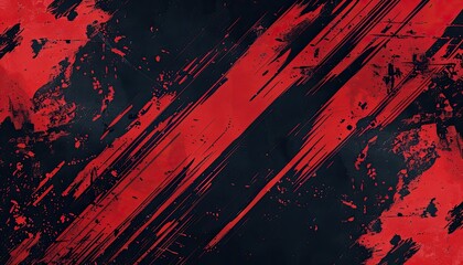 red and black background with diagonal brush stroke