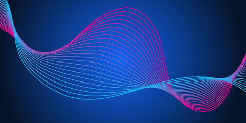Abstract blue wavy background with line wave, can be used for banner sale, wallpaper, for, brochure, landing page.