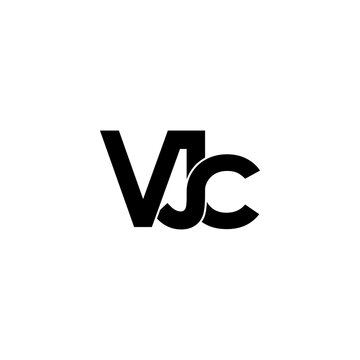 vjc initial letter monogram logo design