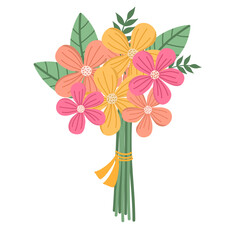 Spring flower bouqet illustration