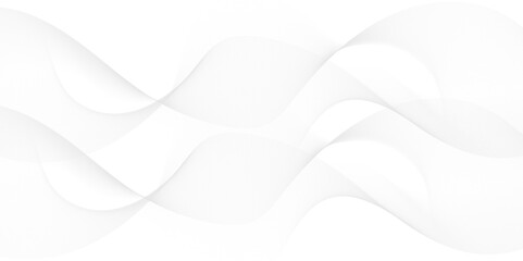 Dynamic sound wave isolated on white background.  Stylized line art background. Vector illustration. 