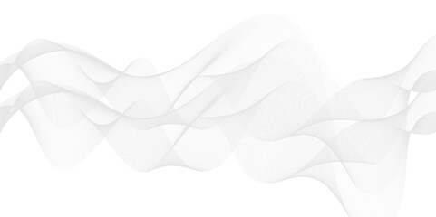 Dynamic sound wave isolated on white background. Abstract wave element for design. Digital frequency track equalizer.