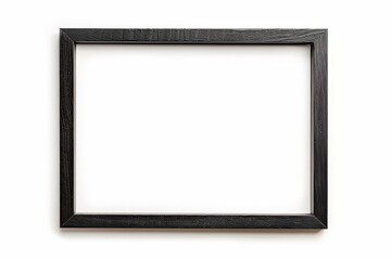 Modern thin black frame isolated on white background
