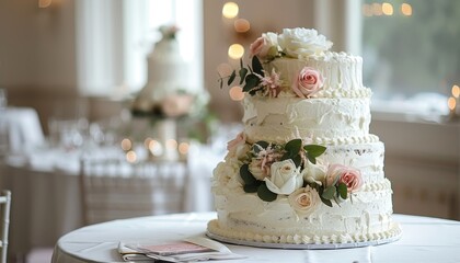 Fototapeta premium Nuptial dessert on table