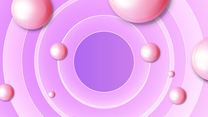 Abstract background purple background with pink futuristic planets