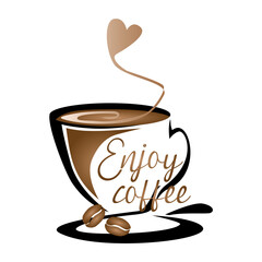 simple coffee business logo for company or cafe template for you