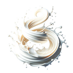 Transparent splash swirl milk 