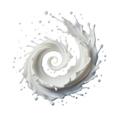 Transparent splash swirl milk 