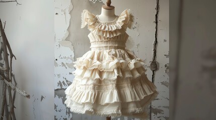 Baby dress with a tiered skirt