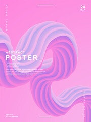 Obraz premium poster template with simple and attractive gradient fluid shapes. abstract background, vector illustration.