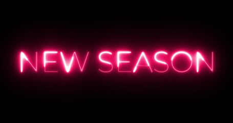 new season neon text animation