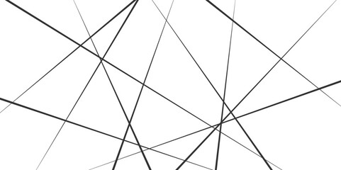 Obraz premium Random chaotic lines abstract geometric pattern. Black chaotic lines of modern design. 
