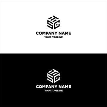  creative letter STC logo design vector