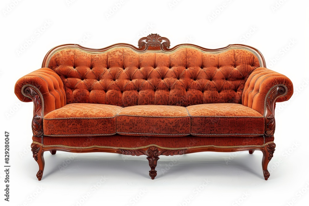 Sticker Sofa on white background with clipping path