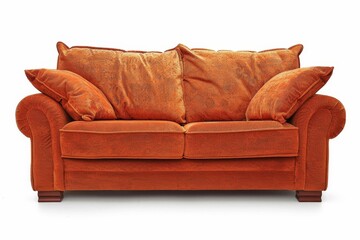 Fototapeta premium Sofa on white background with clipping path back view