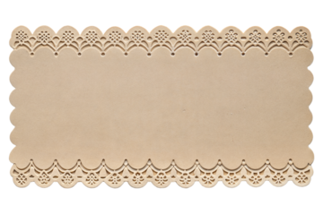Scalloped Paper Edge – Decorative Design: A scalloped paper edge with a decorative design, ideal for invitations and scrapbooking, isolated on a white background.
