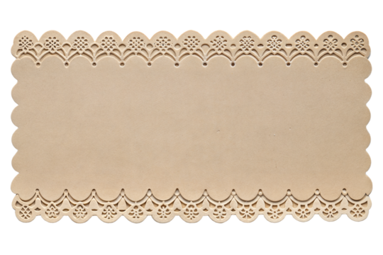 Scalloped Paper Edge – Decorative Design: A scalloped paper edge with a decorative design, ideal for invitations and scrapbooking, isolated on a white background.
