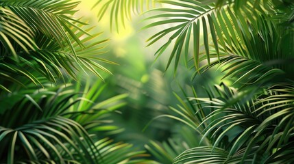 Background of palm leaves