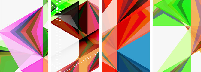 Minimalist triangular geometric clean concept posters for wallpaper, business card, cover, poster, banner, brochure, header, website