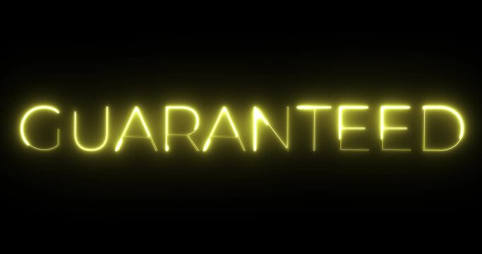 guaranteed neon text animation