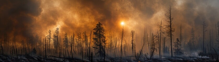 Haunting aftermath of a wildfire