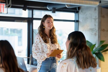 Professional Photography of a brand ambassador participating in a photoshoot or commercial filming to promote the brand's latest, Generative AI
