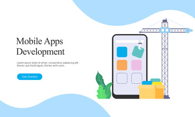 Landing page template for mobile app development