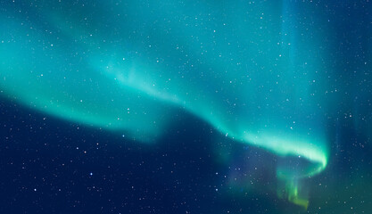 Northern lights or Aurora borealis in the sky - Tromso, Norway