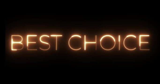 best choice neon text animation