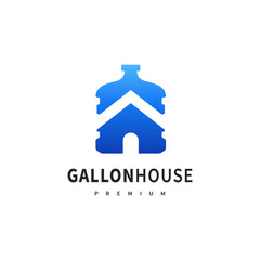 gallon house vector illustration for drink water refill agent logo design 4