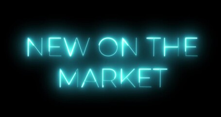 new on the market neon text animation