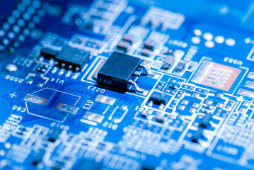 Abstract,close up of Mainboard Electronic background.
(logic board,cpu motherboard,circuit,system...