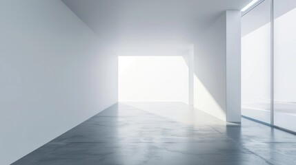 Abstract setting with a pristine white empty area and a seamless background .