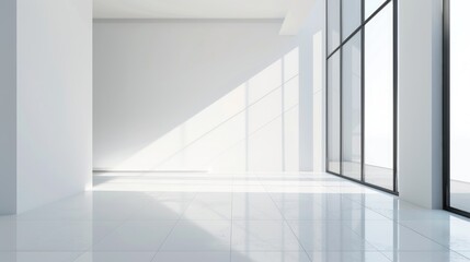 Expansive white space with a clean backdrop, ideal for modern and minimalist themes.