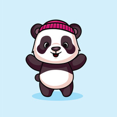 VECTOR PANDA, STICKERS, ILLUSTRATION ICONS, CARTOONS, PANDA ICONS FIT FOR ALL WEB, BANNER, STICKER AND BACKGROUND NEEDS