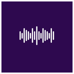 Captivate your audience with this dynamic vector artwork of a sleek sound wave icon in a vibrant blue and white color scheme. Perfect for multimedia, music, and tech-related projects.