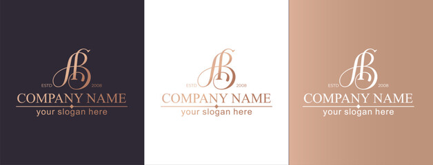 AB logo. BA letter logo template elements. personal monogram. Vector elegant logo. letter AB logo design