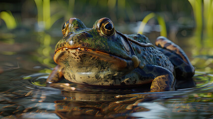 frog in the pond