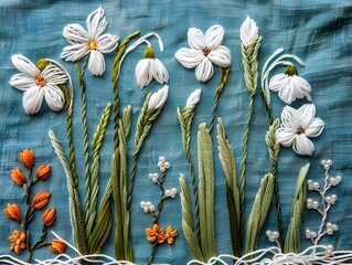 Delicate Snowdrop Embroidery.
Colorful Snowdrop Stitching.
Detailed Floral Embroidery