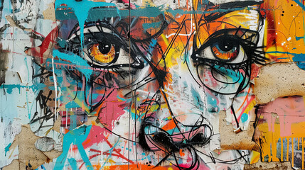 Obraz premium Painted pictures on the wall