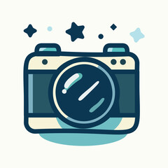 Sparkling camera for world photography day illustration