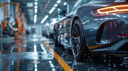 Fototapeta premium Car care business mock-up featuring a sleek, modern design