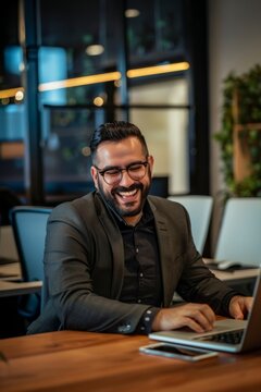 Professional Photography of the Employee of the Month being featured in the company newsletter or intranet, with a profile, Generative AI