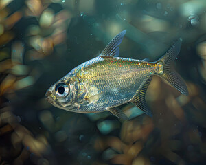 Naklejka premium Picture of freshwater fish in a lake