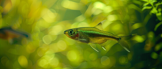 Fototapeta premium Picture of freshwater fish in a lake