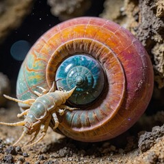 Pill Bug and Snail Shell